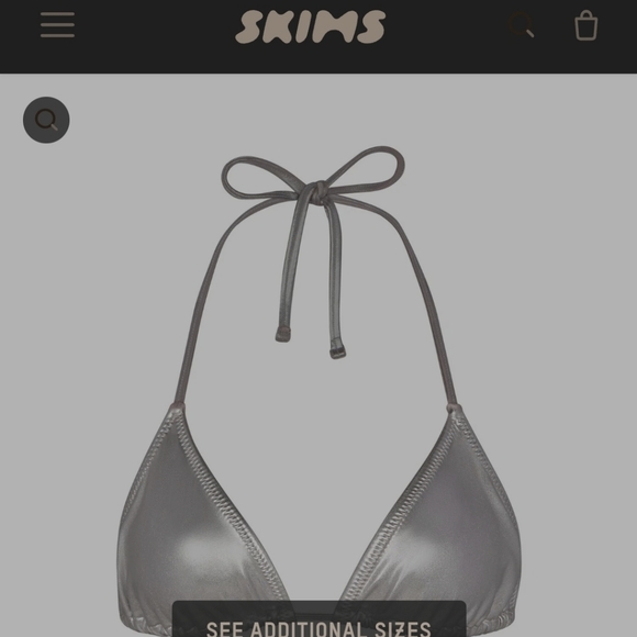 SKIMS Other - SKIMS METALLIC SWIMSUIT - NICKEL